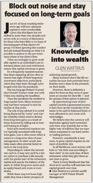 newspaper clipping with small image of old white male identifies as the author
