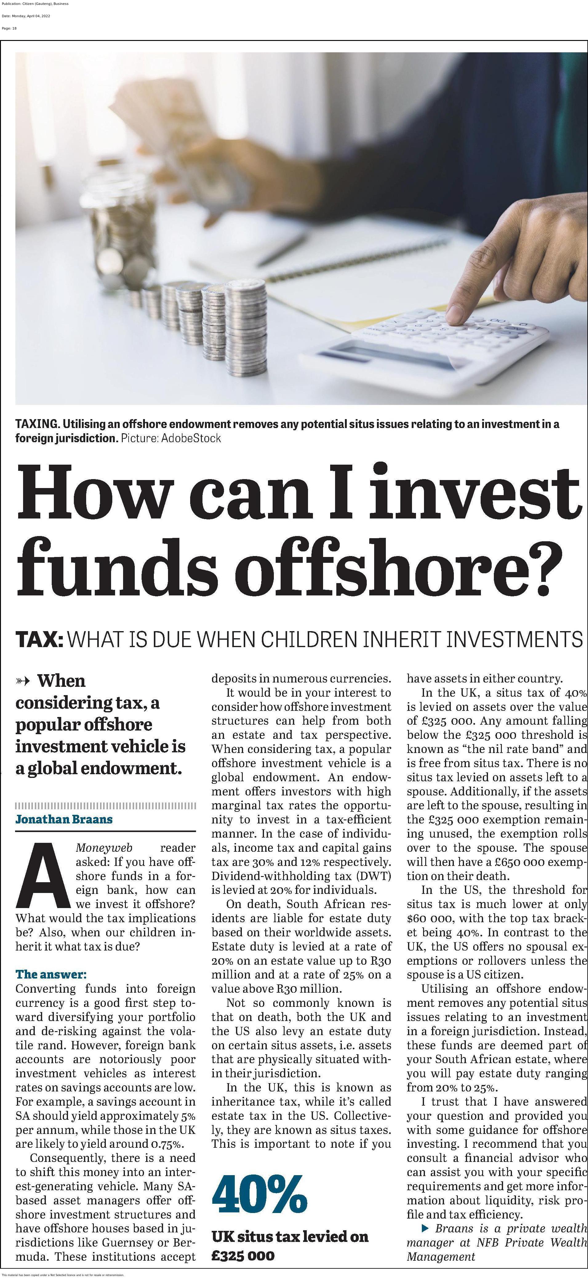 JonoB-how-can-I-invest-funds-offshore-The-Citizen