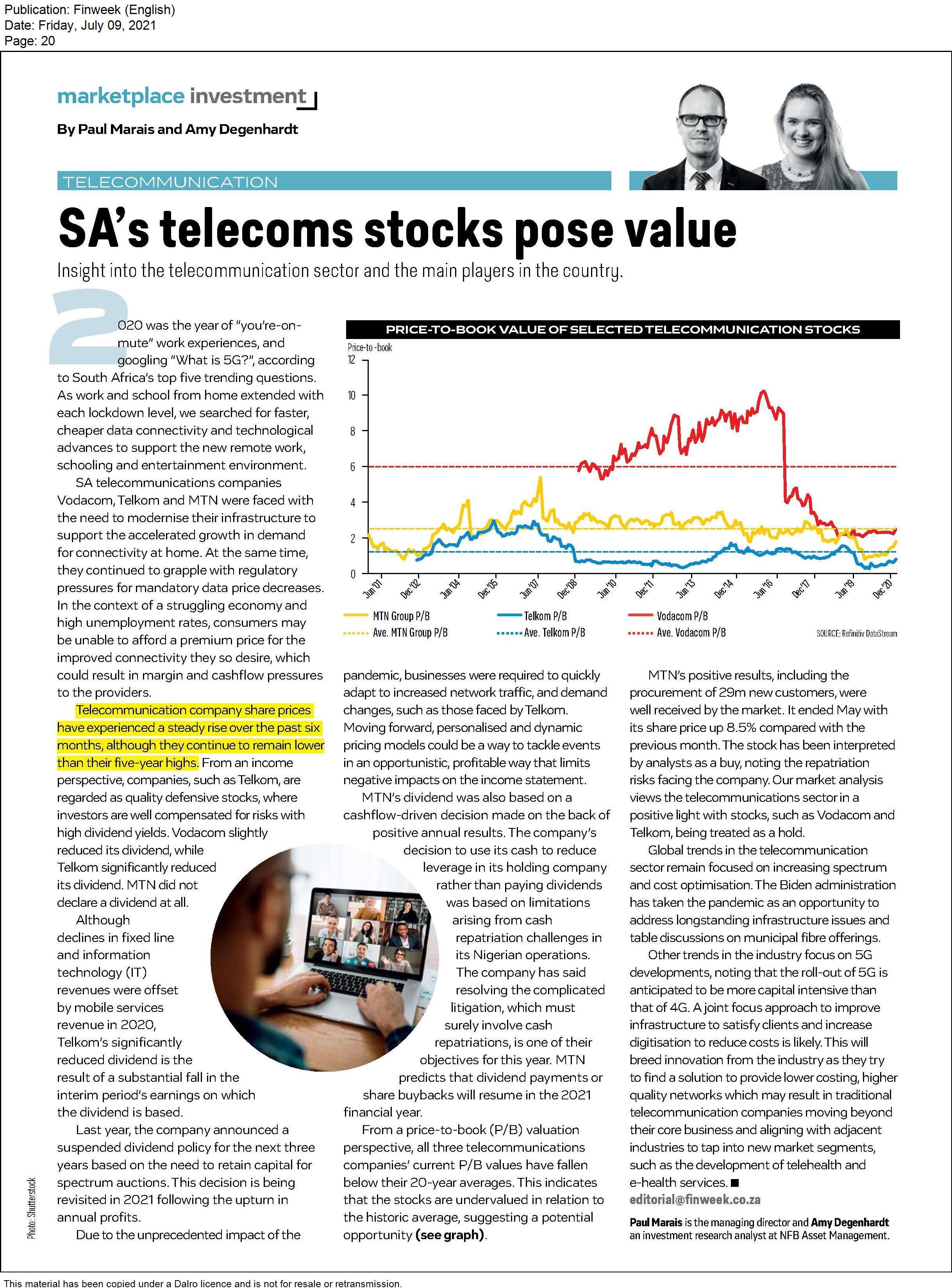 SA's telecoms stocks pose value