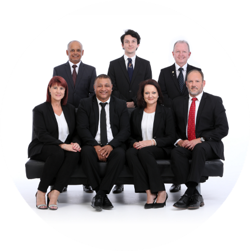 Corporate image of staff in suits and professional setting